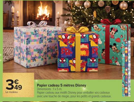Papier cadeau 5 mètres Disney