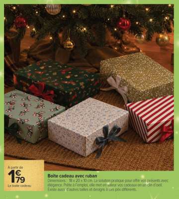 Boîte cadeau avec ruban
