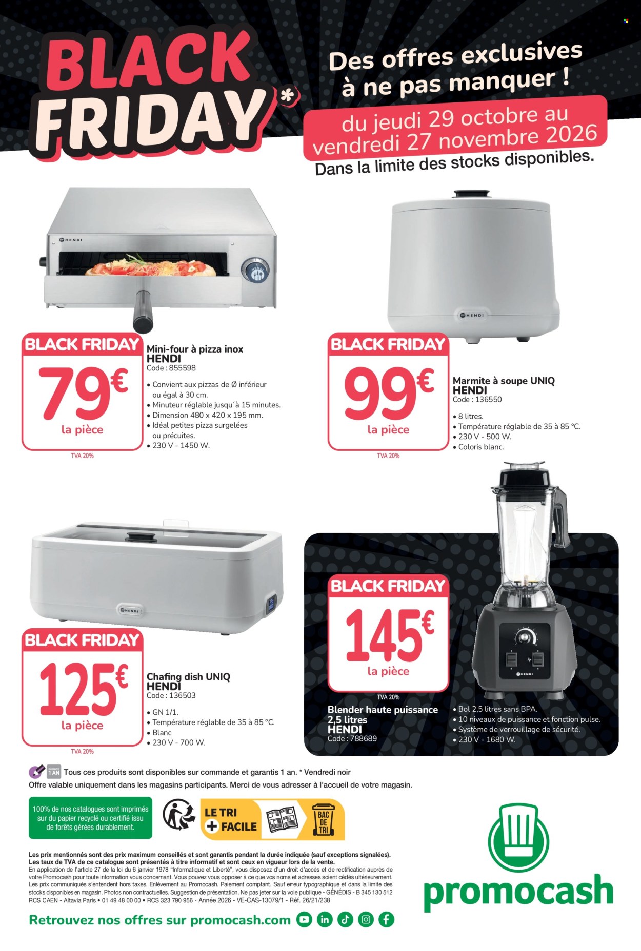 Catalogue Promocash - 29/10/2026 - 27/11/2026. Page 1