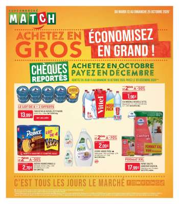 Catalogue Supermarché Match - 13/10/2026 - 25/10/2026.