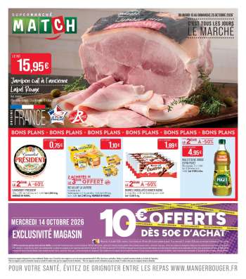Catalogue Supermarché Match - 13/10/2026 - 25/10/2026.