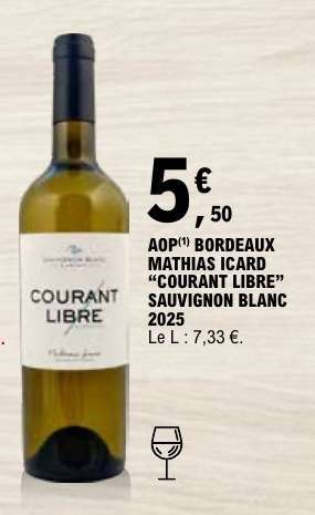 AOP BORDEAUX MATHIAS ICARD “COURANT LIBRE” SAUVIGNON BLANC 2025