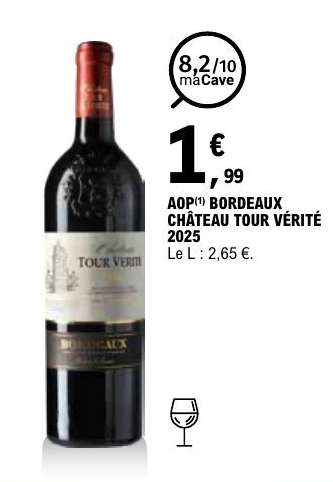 AOP BORDEAUX CHÂTEAU TOUR VÉRITÉ 2025