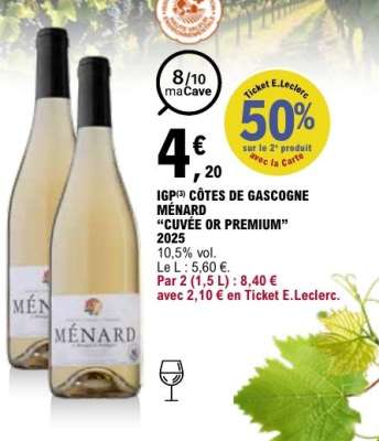 IGP CÔTES DE GASCOGNE MÉNARD “CUVÉE OR PREMIUM” 2025
