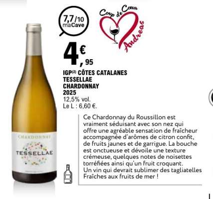 IGP CÔTES CATALANES TESSELLAE CHARDONNAY 2025