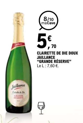 CLAIRETTE DE DIE DOUX JAILLANCE “GRANDE RÉSERVE”