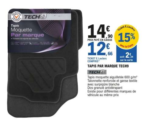 TAPIS PAR MARQUE "TECH9"