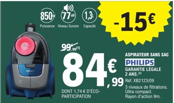 ASPIRATEUR SANS SAC PHILIPS