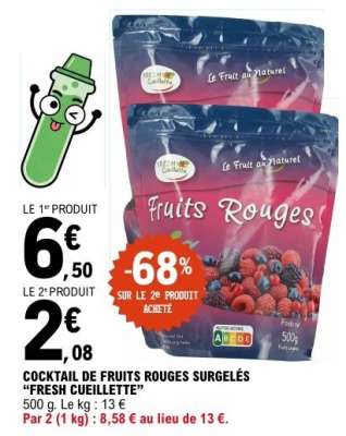 COCKTAIL DE FRUITS ROUGES SURGELÉS "FRESH CUEILLETTE"