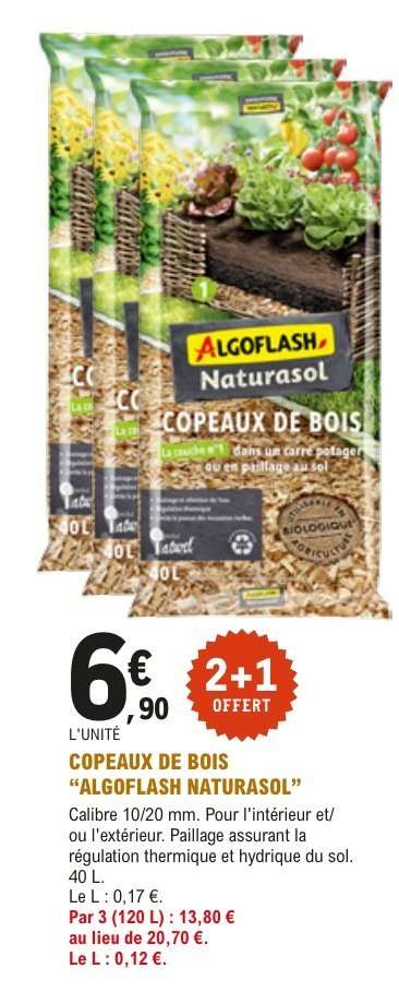 COPEAUX DE BOIS "ALGOFLASH NATURASOL"