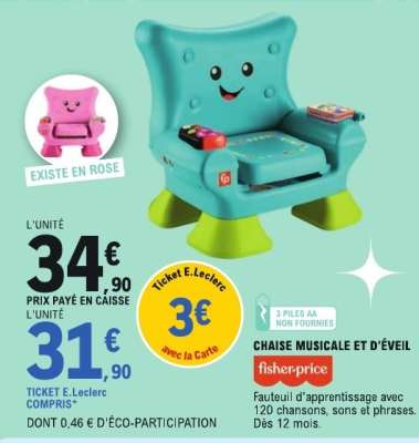 CHAISE MUSICALE ET D'ÉVEIL