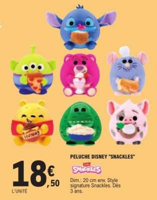 PELUCHE DISNEY "SNACKLES"