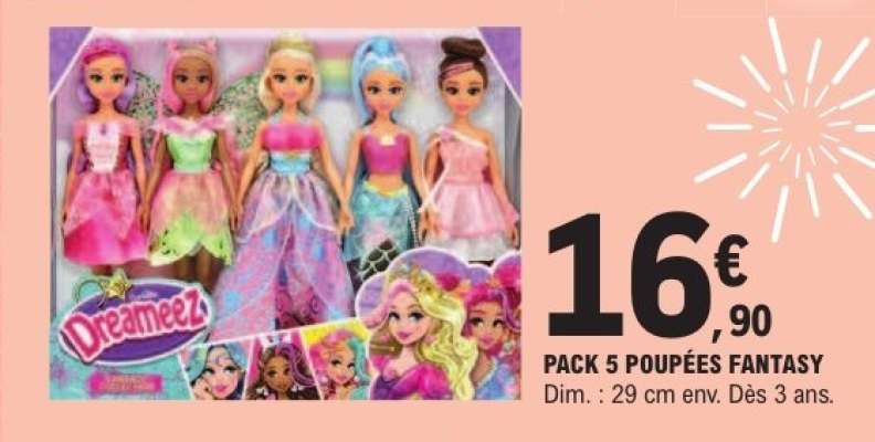 PACK 5 POUPÉES FANTASY