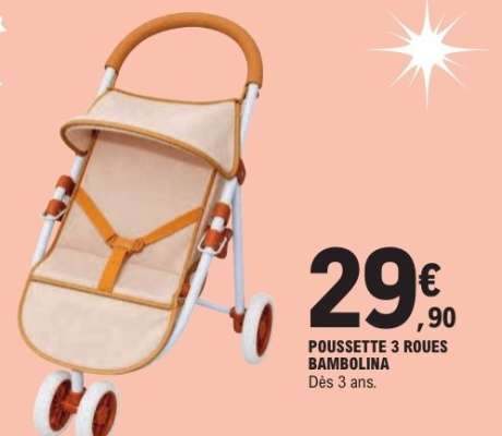 POUSSETTE 3 ROUES BAMBOLINA