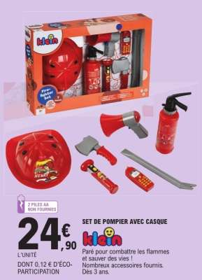 SET DE POMPIER AVEC CASQUE