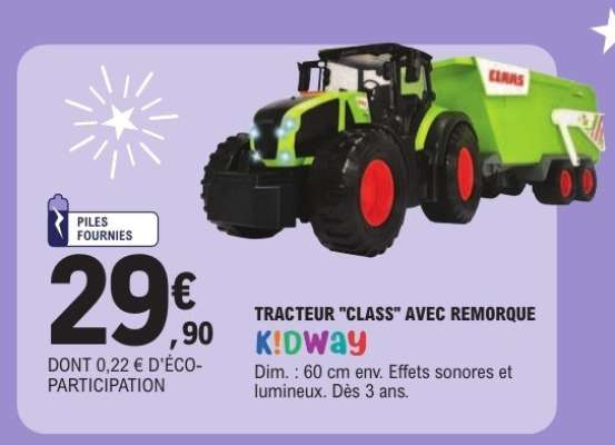 TRACTEUR "CLASS" AVEC REMORQUE