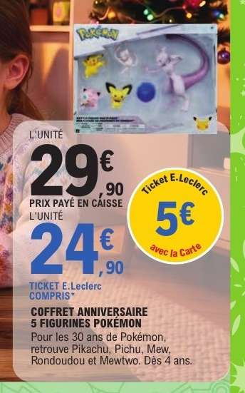 COFFRET ANNIVERSAIRE 5 FIGURINES POKEMON