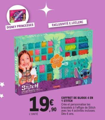 COFFRET DE BIJOUX 4 EN 1 STITCH