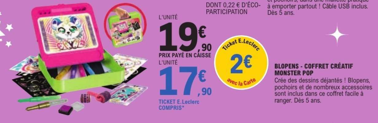 BLOPENS - COFFRET CRÉATIF MONSTER POP
