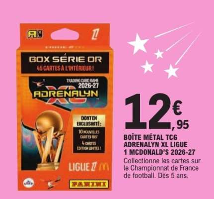 BOÎTE MÉTAL TCG ADRENALYN XL LIGUE 1 MCDONALD’S 2026-27