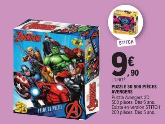 PUZZLE 3D 500 PIÈCES AVENGERS