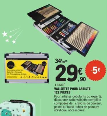 VALISETTE POUR ARTISTE 122 PIÈCES