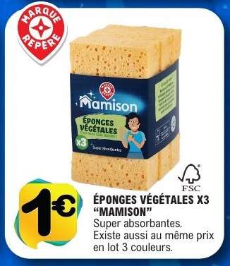 ÉPONGES VÉGÉTALES X3 “MAMISON”