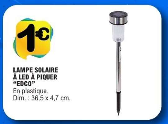 LAMPE SOLAIRE À LED À PIQUER “EDCO”