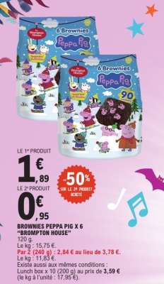BROWNIES PEPPA PIG X 6 "BROMPTON HOUSE"