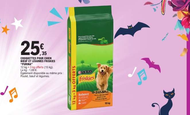 CROQUETTES POUR CHIEN BŒUF ET LÉGUMES FRISKIES "PURINA"