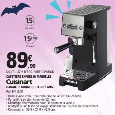 Cafetière Expresso Manuelle Cuisinart