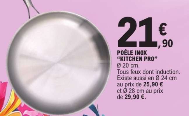 POÊLE INOX “KITCHEN PRO”