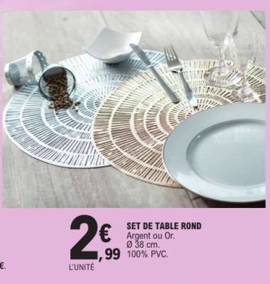 SET DE TABLE ROND