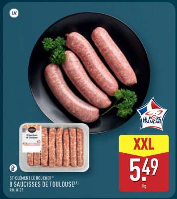 8 saucisses de Toulouse