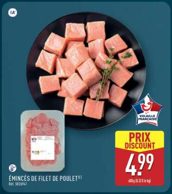 ÉMINCÉS DE FILET DE POULET