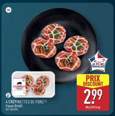 4 crépinettes de porc