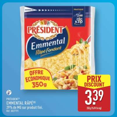 PRÉSIDENT EMMENTAL RÂPÉ
