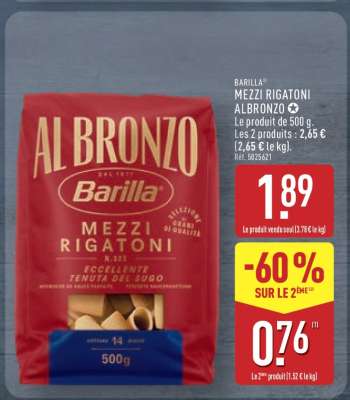 BARILLA MEZZI RIGATONI AL BRONZO