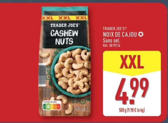 TRADER JOE'S NOIX DE CAJOU