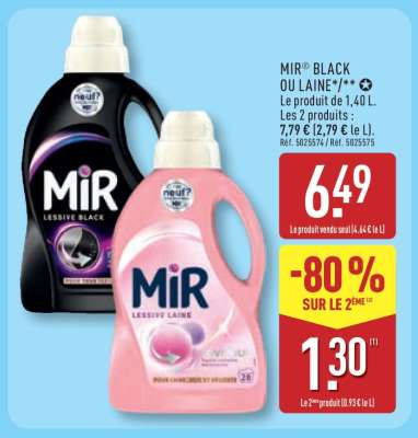 MIR® BLACK OU LAINE