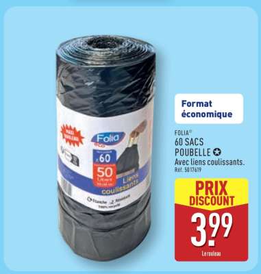 FOLIA® 60 SACS POUBELLE