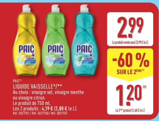 PAIC Liquide vaisselle