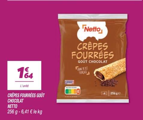 Crêpes fourrées goût chocolat