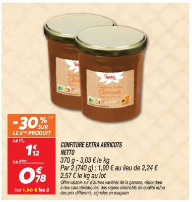 CONFITURE EXTRA ABRICOTS