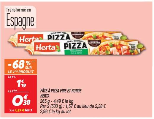 PÂTE À PIZZA FINE ET RONDE