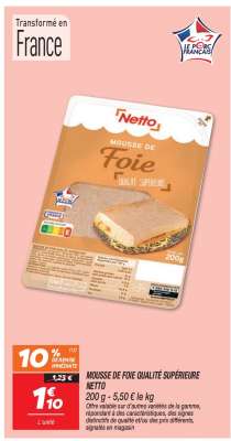 MOUSSE DE FOIE QUALITÉ SUPÉRIEURE NETTO