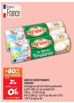 BÛCHE DE CHÈVRE FONDANTE