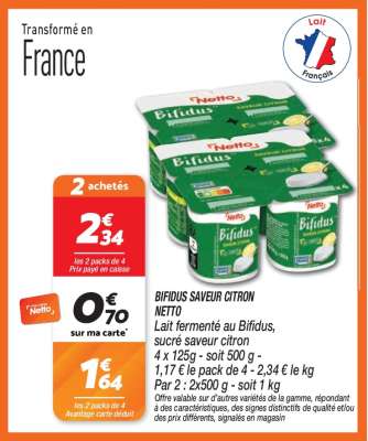 BIFIDUS SAVEUR CITRON NETTO