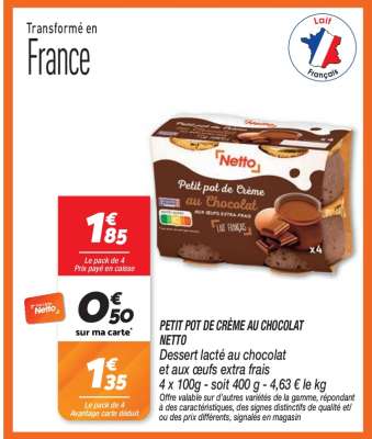 PETIT POT DE CRÈME AU CHOCOLAT NETTO
