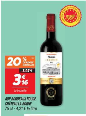 AOP BORDEAUX ROUGE CHÂTEAU LA BORNE